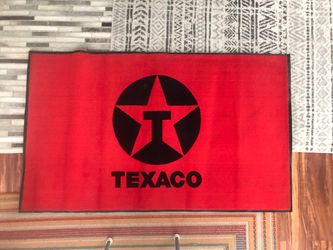 Texaco Old Gas Station Entry Way Floor Mats, Heavy Rubber Backing