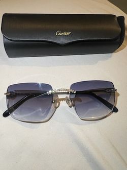 🚩WIRE CARTIERS GLASSES WITH REAL DIAMONDS ACROSS THE NOSE 🚩 TAKING FAIR OFFERS 🚩