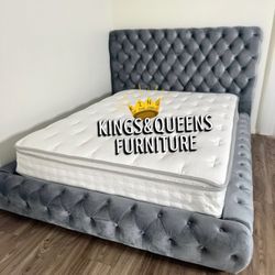 Queen Bed With Organic Mattress 