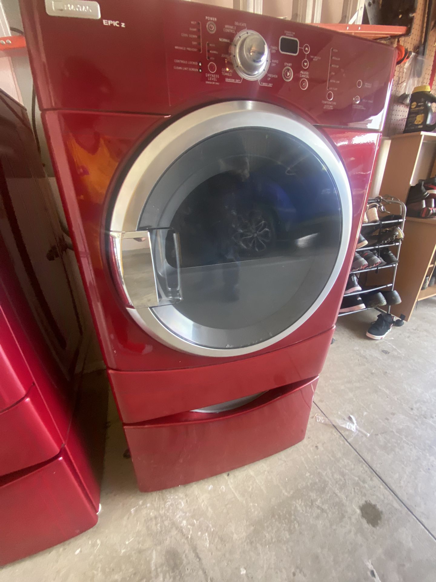 RED MAYTAG "Epic z" High-Efficiency Front Load Washer& Dryer 