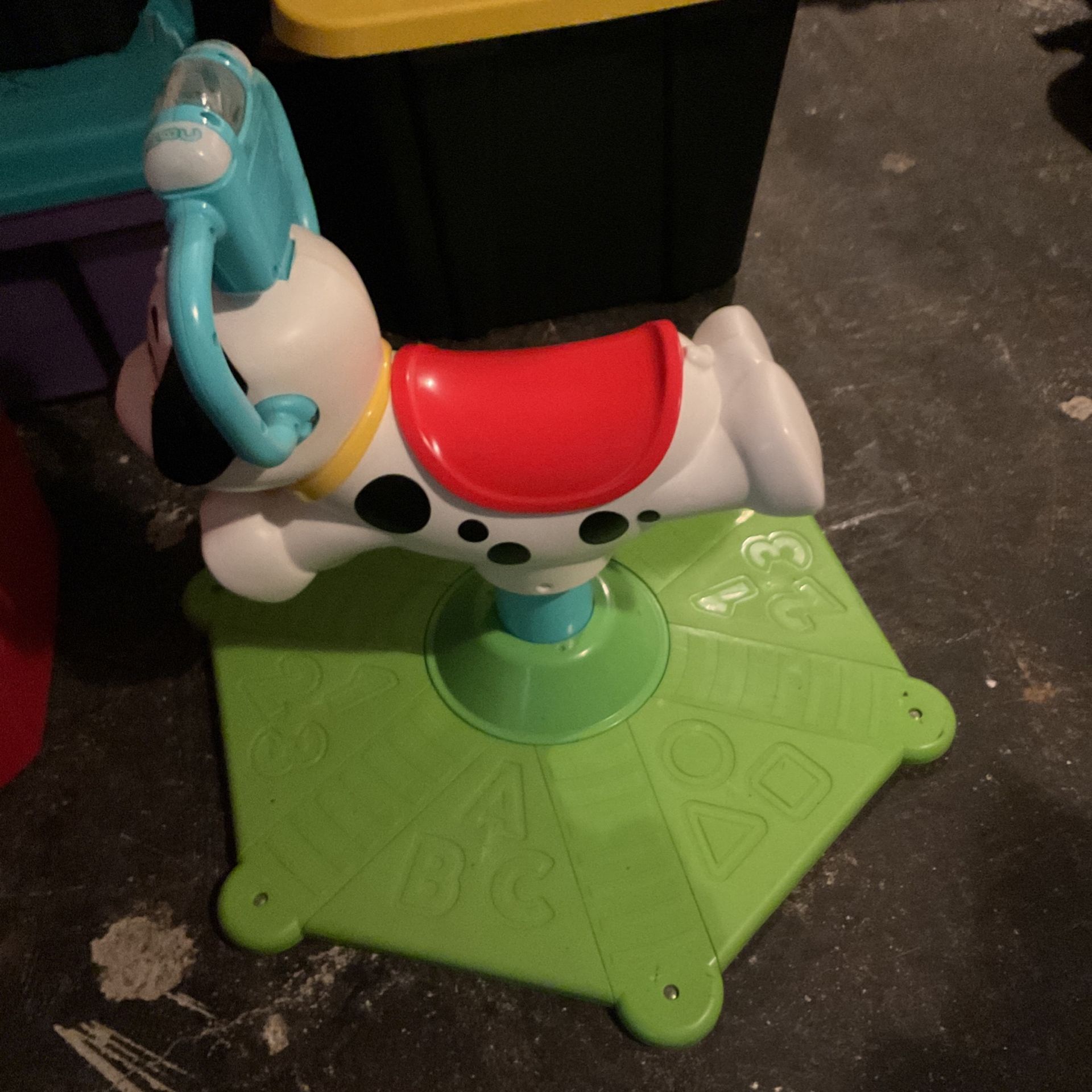 Dog Sit On Bouncer