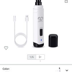 Casfuy Dog Nail Grinder Upgraded - Professional 2-Speed Electric Rechargeable Pet Nail Trimmer Painless Paws Grooming & Smoothing for Small Medium Lar