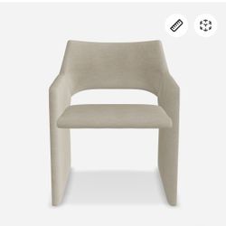 Foley Grey Faux Mohair Dining Armchair