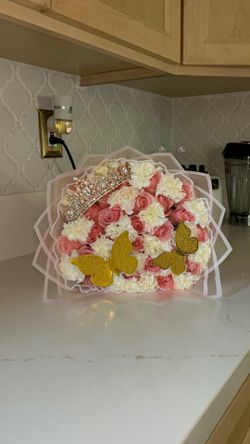 25 roses + carnations with add ons