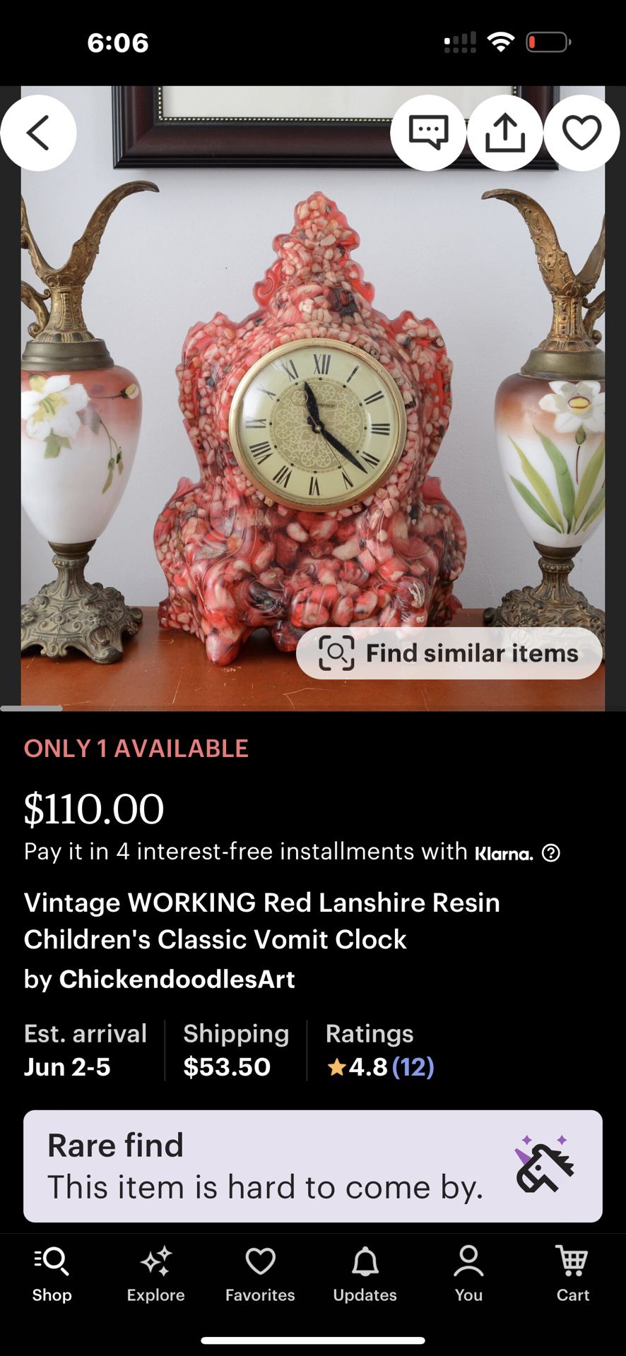 60s Vintage Vomit Clock