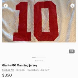 New York Giants Reebok Jersey 10 
