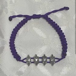 Brand New Elegant Marcasite Charms Threaded Bracelet