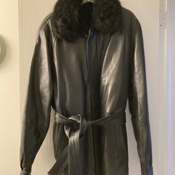 Leather Rabbit Coat