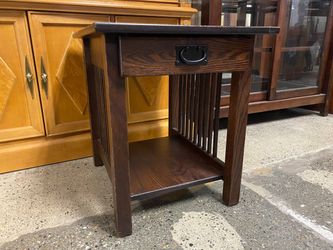Dark Brown Mission Style End Table
