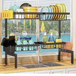 New Open Box *READ Over The Sink Dish Drying Rack,fits All (from 24.8" to 35.4")
