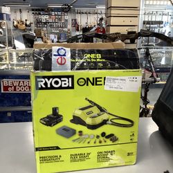 Ryobi Dremel with battery and accessories