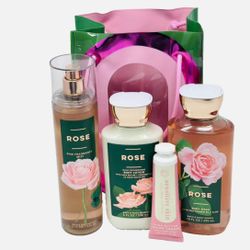 Bath And Body Works Rose 4 Piece Gift Set 
