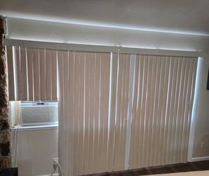 124 inch vertical privacy slat blinds