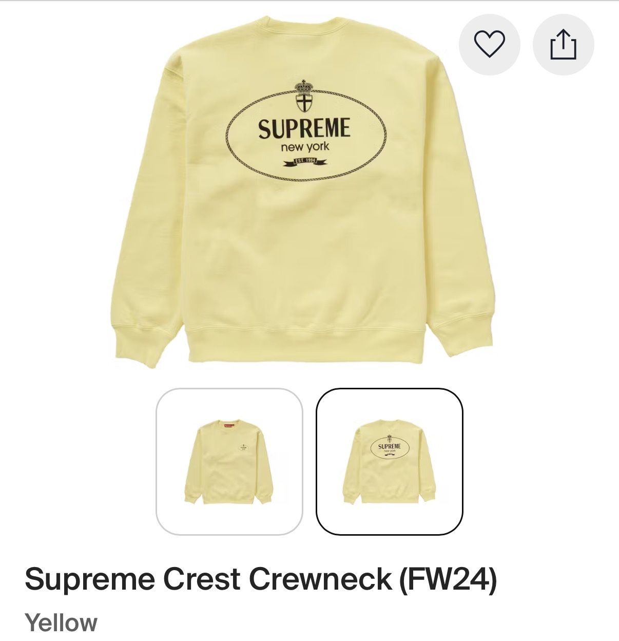 Supreme Crest Crewneck