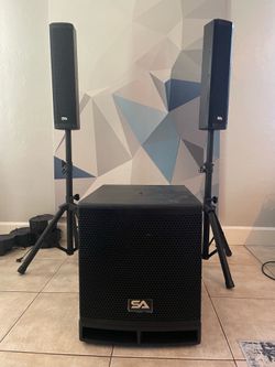 Pro audio powered speaker set -Seismic