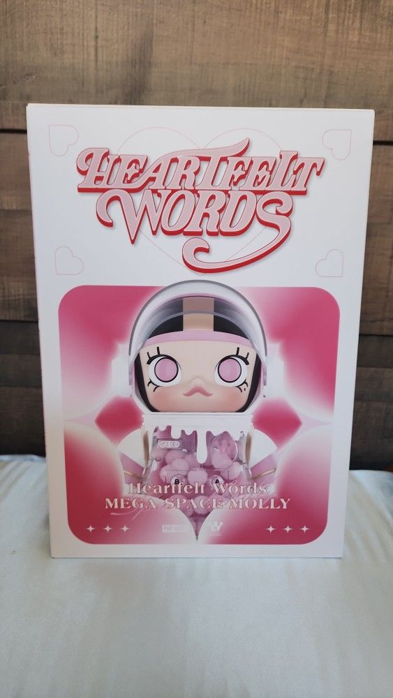 NIB Authentic Pop Mart Heartfelt Words Mega Space Molly 400%