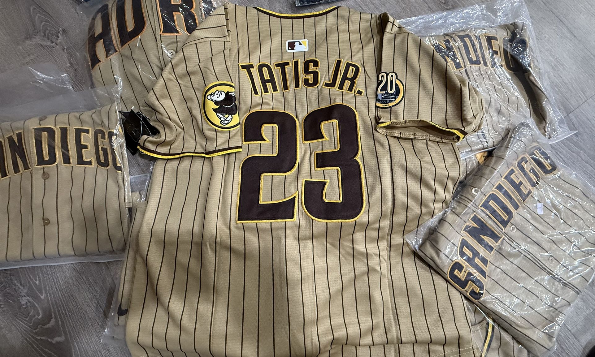 San Diego Padres Nike stitched Home pinstripe jerseys small upto 7X see prices