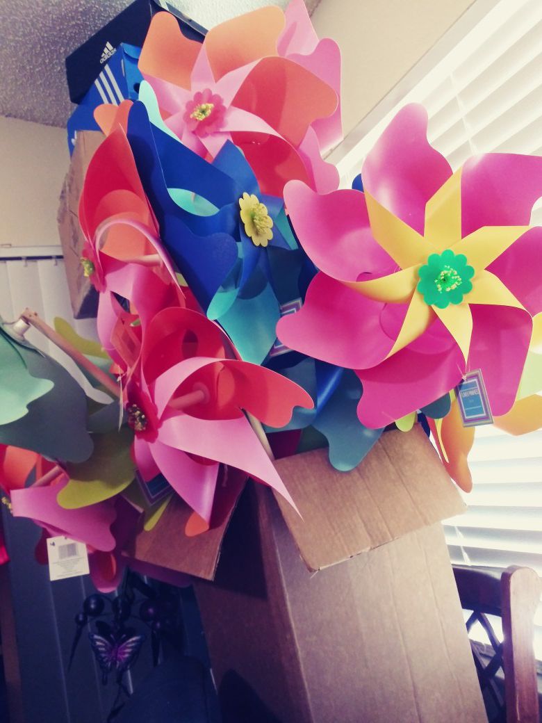 Pinwheels of different colors