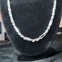 4mm Sterling Silver Figarope Chain 22-inch From Luke Zion Jewelry 