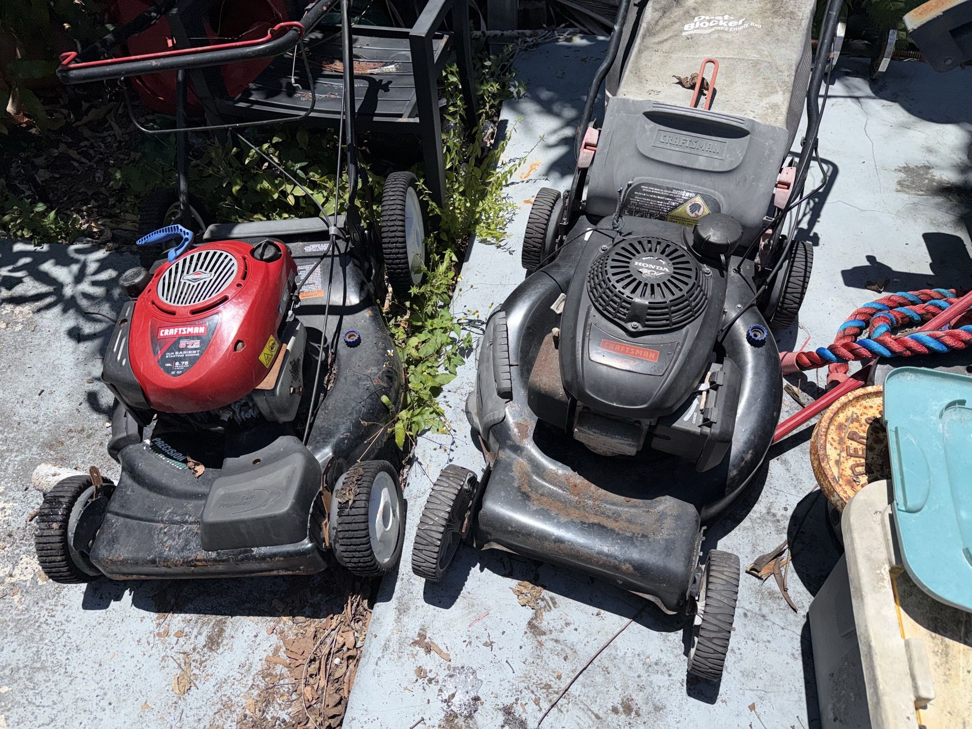 FOR SALE: “CRAFTSMAN” HONDA & BRIGGS LAWN MOWERS – SELF PROPELLED ...