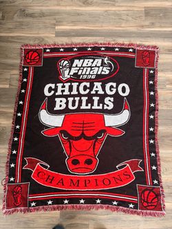 Chicago Bulls 1996 NBA Finals Champions Woven Blanket