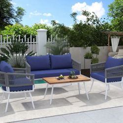 Set Of 4 Piece Outdoor Patio Set All weather Retail 900