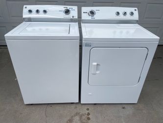 Matching white Kenmore washer and gas dryer