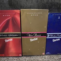 Set of 3 Vintage Avon Christmas Barbie's
