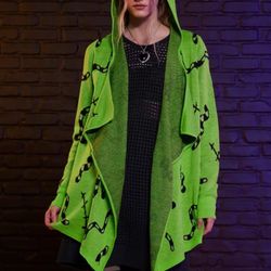Oogie Boogie  The Nightmare Before Christmas Oogie Boogie Glow-In-The-Dark Girls Drape Disney Cardigan Her Universe 