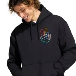 Adidas Orginals Peace Sign Trefoil Hoodie Size Medium New with tags