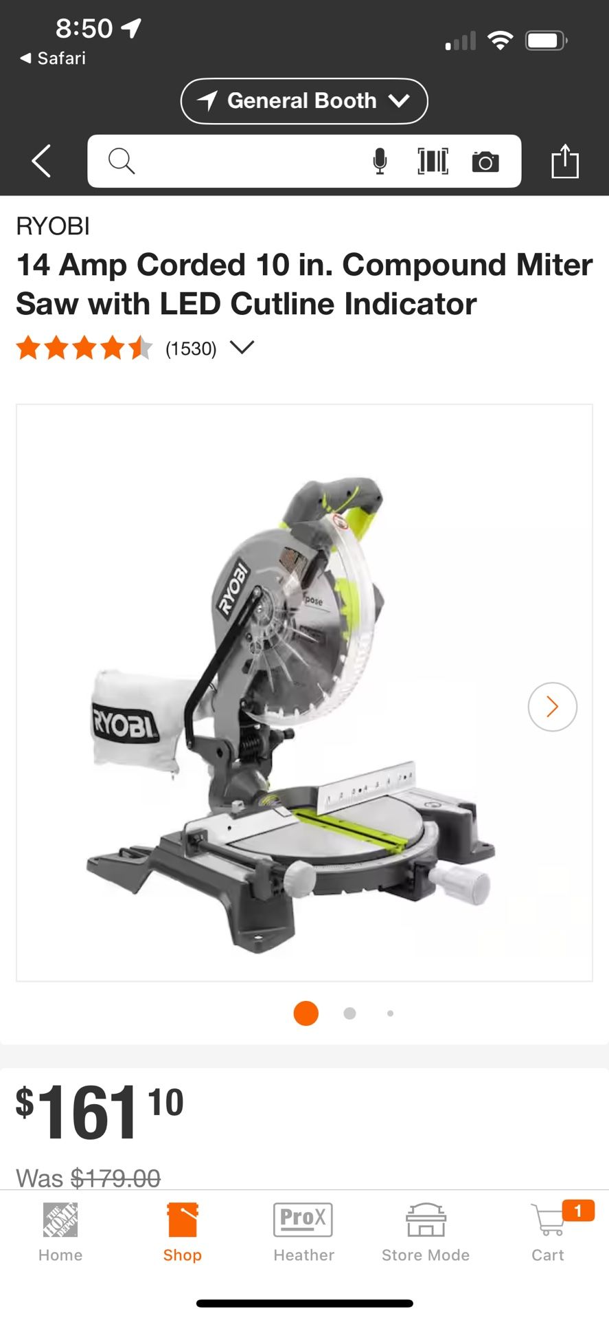10” Ryobi Miter Saw