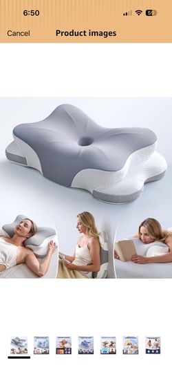 Ultra Pain Relief Cervical Neck Pillow for Sleeping, 5X Support Ergonomic Contour Pillow for Deep Sleep, Cooling Memory Foam Pillows for Adults, Ortho