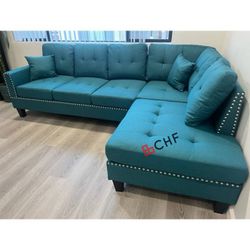 2 Pc Sectional Sofa With 2 Accent Pillows  // MEMORIAL DAY SALE 
