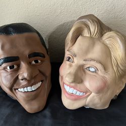 Obama & Hillary Masks 