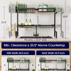 Over The Sink Dish Drying Rack Like NEW