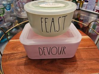 Rae Dunn Ceramic Food Container