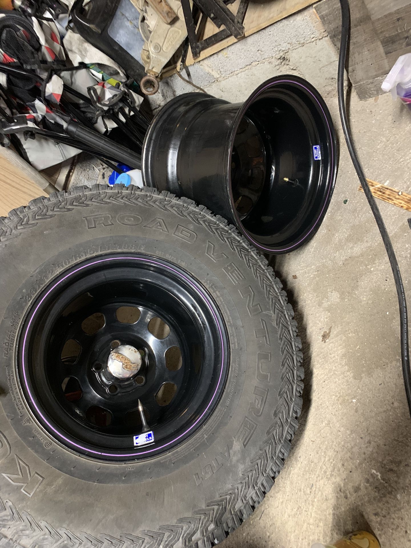 4- 15x12 5x114.3 Bart Racing Steel Wheels