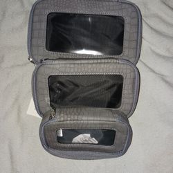 Thirty-One Gifts Clear Case Trio - Grey Crocodile 
