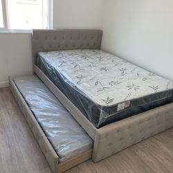   Full/Twin Trundle New Beds With Both Mattresses Included 