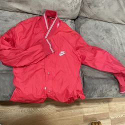 All Red Nike  Windbreaker Sz L