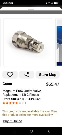 Graco Magnum Pro x Outlet Valve Replacement Part Brand New (Price Is Firm)