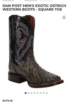 Men’s Dan Post ostrich boots