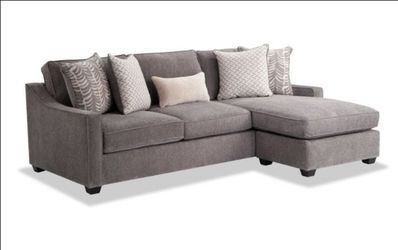 Willow Grey Chofa Sofa 96" Reversible Chaise Sofa. Bob's Discount Furniture