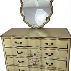 Vintage French Provincial Dresser And Nightstand
