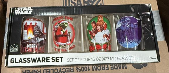 $30 obo New Star Wars Holiday 4-Piece 16 oz Collectible Glassware Set