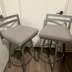 Two Amisco Swivel Bar Stools