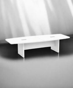 120" x 48" White Boat-Shaped Boardroom Table – Open Box – From $750 📦 Florida