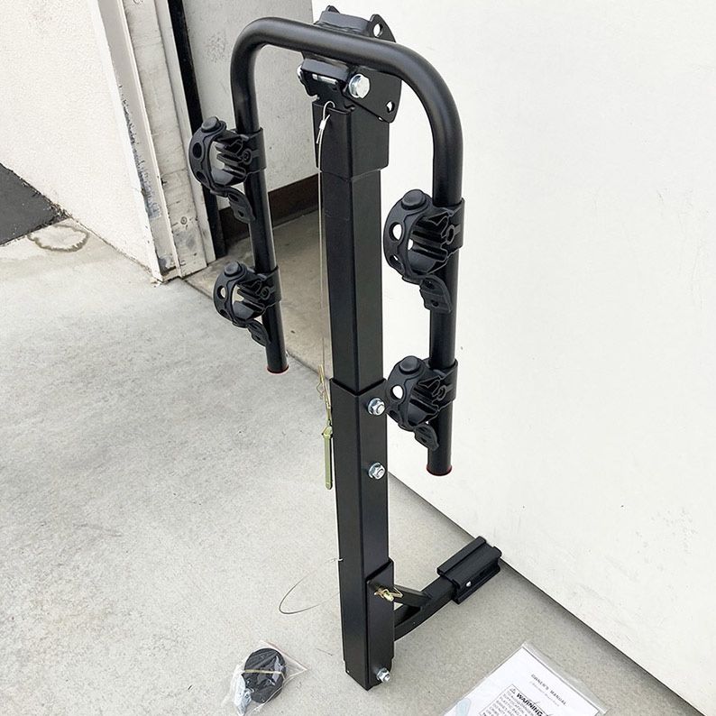 (New in box) $55 Tile Foldable 2-Bike Rack Mount Bicycle Carrier for 2” Hitch Trucks SUVs 70lbs Max