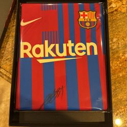 Ansu Fati Front Signed FC Barcelona 2021-2022 Home Shirt