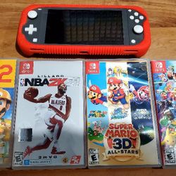 Nintendo Switch Lite With Games 